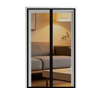 Moustiquaire Porte Magnétique 40 x 280 cm Fermeture Aimantée Automatique Magnétique Moustiquaire Porte avec Ruban Adhésif, Bâtons Magnétiques pour Couloirs, Portes, Patio, Noir