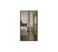Moustiquaire porte magnétique - Fermeture automatique Sans perçage - Anti insectes porte et baie vitrée - Noir 110x210cm