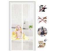 Moustiquaire Porte Magnétique FREOSEN - 120x220CM - Fermeture Auto - Bande Adhésive