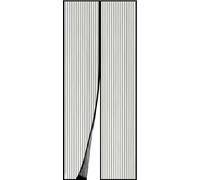 Moustiquaire - Porte Moustiquaire Maille Fine Magnétique Avec 32 Aimants - Fermeture Automatique - Air Frais Intérieur & Insectes Extérieur - 100x240CM Noir