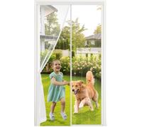 Moustiquaire Porte - MYCARBON - 120x220cm - Fibre de Verre - Aimants Puissants - Auto-Fermeture