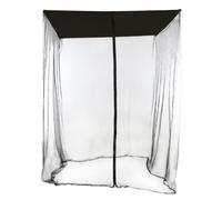 Moustiquaire pour Chaise Balançoire Double Noire en Polyester, Légère | Fermeture Zippée, Respirante et Pliable, Usage Patio et Activités Extérieures, Installation Simple