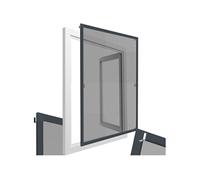 Moustiquaire pour fenêtre cadre aluminium ajustable 130x150 cm anthracite