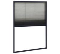 Moustiquaire pour fenêtre de toit, moustiquaire plissée, moustiquaire pour fenêtre avec cadre en aluminium, protège contre les moustiques, les mouches et autres insectes. Couleur : anthracite. Dimensi