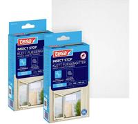 tesa Moustiquaire pour fenêtre 55680-00500-04 ruban crochet découpable 150x180 cm blanc 2 pcs