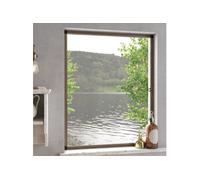 vidaXL Moustiquaire pour fenêtre 80 x 100 cm, filet anti-moustiques cadre en aluminium Marron