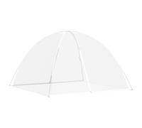 Moustiquaire pour Lit, Moustiquaire Dôme Tente de Lit Pliable avec Portes 220 Maille Blanc 200x200x135cm