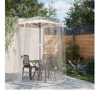 vidaXL Moustiquaire pour parasol 220 maille blanc Φ330x250 cm, moustiquaire pliable, moustiquaire pour parasol, moustiquaire de camping