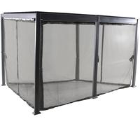 Moustiquaire pour pergola bioclimatique AVILA Graphite 4 x 3 m - Polyester Hespéride