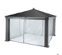 Moustiquaire pour tonnelle ""Patia"" ardoise 4x4m en polyester - Hespéride