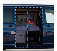 Moustiquaire pour VW T5/T6 - Filet anti-moustiques - Protection contre les insectes - Magnétique - Protection solaire - Ajustement parfait sans coutures