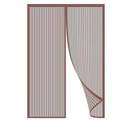 Moustiquaire sur Mesure AimantéE, 150x230cm Insect Protection No Gap Porte Moustiquaire with Powerful Magnets pour Balcon, Couloirs, Portes Patio, Baie Vitree, Coulissante, Brown A