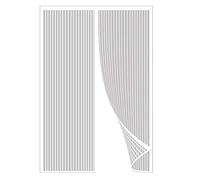 Moustiquaire sur Mesure AimantéE, 170x210cm Anti Insectes Mesh Curtain Rideau Anti Mouche Porte sans Outil Installation Facile pour Balcon, Couloirs, Portes Patio, Baie Vitree, Coulissante, Blanc A
