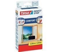 tesa Moustiquaire pour fenêtres COMFORT - fixation auto-agrippante - anthracite 1,30 x 1,50 m