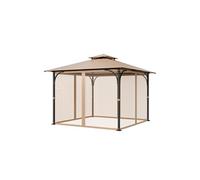 Moustiquaire Tonnelle Jardin 304,8x304,8x213,4cm Rideau en Maille Anti-moucherons