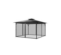 VEVOR Moustiquaire Tonnelle de 365,8x365,8x228,6 cm, Moustiquaire Gazebo Extérieur, avec Double Fermeture Éclair, Rideau de Tonnelle en Maille Anti-moucherons pour Jardin, Patio, Filet Uniquement
