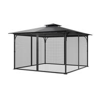 VEVOR Moustiquaire Tonnelle de 365,8x365,8x228,6 cm, Moustiquaire Gazebo Extérieur, avec Double Fermeture Éclair, Rideau de Tonnelle en Maille Anti-moucherons pour Jardin, Patio, Filet Uniquement