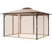 Moustiquaire VEVOR pour pavillon, moustiquaire de remplacement, convient pour pavillons de 304,8x365,8x222,5 cm, protection contre les insectes, rideau de pavillon à parois latérales en 4 parties,