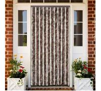 vidaXL Rideau anti-insectes beige et marron clair 118x220 cm chenille