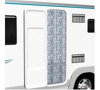 vidaXL Rideau moustiquaire blanc et gris 118x220 cm chenille