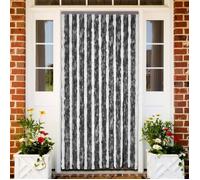 Moustiquaire - vidaXL - Chenille - 56x200 cm - Gris et blanc - Ajustable
