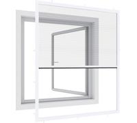 Moustiquaire Windhager EXPERT fenêtre plissée sans percer blanc 100x120 cm