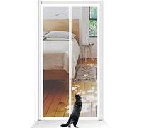 Moustiquaire zippée, porte moustiquaire for chat, filet en maille résistant aux animaux de compagnie, filet anti-évasion, protection de porte en maille for fenêtre de sécurité for chat, protection ant