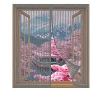 Moustiquaires pour Fenêtre 70 x 130 cm Installation Facile Sans Percer Maille Ultra Fine Moustiquaire pour Fenêtre Empêche Les Insectes, Gris