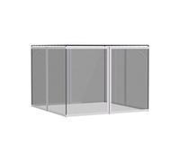 Outsunny Moustiquaires pour tonnelle 3 x 4 m – Lot de 4 zippées + crochets – Polyester/Nylon