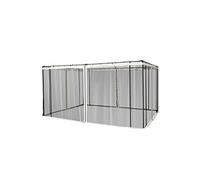 Moustiquaires pour tonnelle barnum pavillon de jardin 3 x 4 m - lot de 4 moustiquaires zippées + crochets d'attaches - polyester nylon
