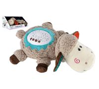 Mouton doudou/projecteur de lumières, peluche/plastique, 35 x 22 cm, à piles, avec sons et lumières, dans sa boîte, à partir de 6 mois