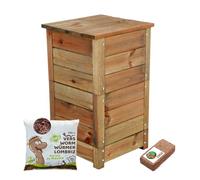 Moutta | Lombricomposteur Wormwood Teinté | Compostez Vos déchets de façon Durable｜Pack avec 250gr de vers de Compost