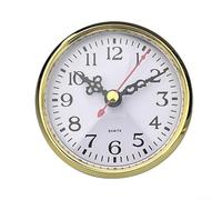 Mouvement d'horloge à quartz 80 mm à monter soi-même, pièces de rechange pour horloges murales en bois et métal, chiffres arabes pour cadran, finition dorée argentée (pile non incluse) (doré)