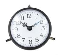 Mouvement d'horloge à quartz 80 mm, pièces de rechange pour horloges murales en bois et métal, chiffres arabes pour cadran, finition dorée argentée (pile non incluse) (noir)