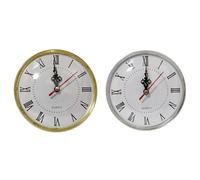 Mouvement d'horloge à quartz silencieux 130 mm DIY réparation ton argent | Horloge à quartz silencieuse - Chiffres romains - 130 mm - Réparation de bricolage - Bordure dorée ou argentée