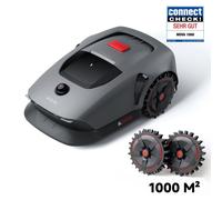 MOVA 1000 Robot Tondeuse UltraView, installation sans fil, cartographie 3D précise 1000 m², évitement intelligent, App contrôle, roues tout-terrain