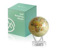 MOVA Globe auto-rotatif, Carte politique antique jaune Signature (6")