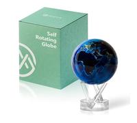 MOVA Globe auto-rotatif, Terre de nuit Classic (4.5") | globe rotatif solaire, sans piles ni câbles, cadeau pour passionnés de géographie, display cinétique premium, déco de bureau