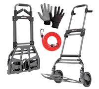 MoverX Diable pliable en aluminium, diable robuste sur roues, diable multi-usage, 150 kg