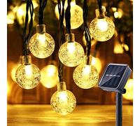 Moxled Guirlande Lumineuses Solaires Exterieur, 11M 60 LED Guirlande Lumineuse Solaire Étanche, 8 Modes Guirlande Solaire Exterieur pour Jardin, Terrasse, Fêtes (Blanc Chaud)