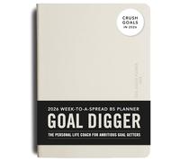 MOXON MiGoals - Agenda 2026 Goal Digger - Planificateur hebdomadaire B5 pour objectifs, habitudes, productivité et bien-être - Mise en page non datée avec évaluations mensuelles - Classique (gousse de