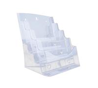 Moyeetings Porte-brochures En Acrylique, Porte-brochures, Porte-flyers, Porte-brochures Transparent avec Dos Biseauté, Porte-menus , A4 4 niveaux