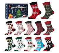 Moyel 12 Paires Calendrier de l Avent Chaussettes 43-46 Calendrier de l'avent 2026 Homme Original Calendrier Avent Creatif Adulte Idee Cadeau Noel pour Mari Père Frère