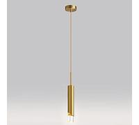 Mozeny Long Tube Lustre Cuisine Île Pendentif Lumière Plafond en Aluminium LED Lampe Suspendue Cylindre Or Suspension Lumière De Chevet Ambient Barre De Lumière Spots