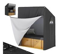 MOZMY Housse de protection pour fauteuil-cabine de plage - Largeur : 135 cm - 420D - Imperméable - Résistante aux UV - 135 x 105 x 175/140 cm