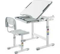 MOZOS DC-SET-GREY : Bureau enfant réglable avec chaise, couleur gris
