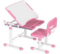 MOZOS DC-SET-PINK : Bureau pour enfants avec chaise, réglable en hauteur, couleur rose