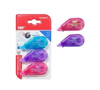 MP Lot de 3 rouleaux correcteurs souris, 6 m x 5 mm, ruban correcteur précis, effaçable immédiatement, pour bureau, bureau à domicile ou école, compacts