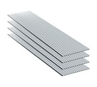 MPDiscount Panneau Tasseau Bois Mural 240x60, Panneau Mural Décoratif | lot de 4, 5,76 m², épaisseur 11 mm, 15 lattes MDF, feutre PET, absorption écho, salon bureau studio, pose facile, gris