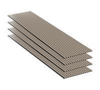 MPDiscount Panneau Tasseau Bois Mural 240x60, Panneau Mural Décoratif | lot de 4, 5,76 m², épaisseur 11 mm, 15 lattes MDF, feutre PET, absorption écho, salon bureau studio, pose facile, noyer